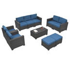 10-Piece Outdoor Patio Furniture Set with Cushions – Modern Garden & Backyard Seating Collection