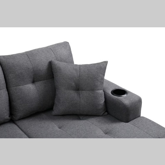 Modern Fabric Sectional Sofa with Chaise – Comfortable Living Room Seating