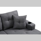 Modern Fabric Sectional Sofa with Chaise – Comfortable Living Room Seating