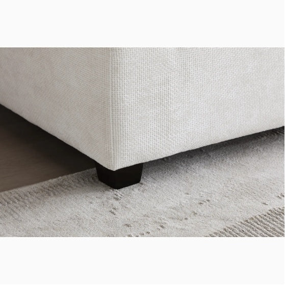 130-Inch Modular U-Shaped Sectional Sofa with Convertible Ottoman – Linen Fabric Couch Set for Living Room, Apartment & Office (Blue, 3 Colors)