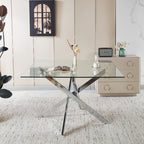 Modern Golden Dining Table with Cross Metal Legs & Glass Top – Space-Saving Square Kitchen Table (120x120x75cm)