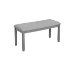 6-Piece Dining Set with Rectangular Wooden Table, 4 Upholstered Chairs & Bench – Modern Gray Kitchen & Dining Room Furniture