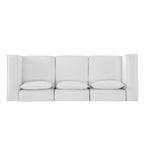 Beige Chenille Fabric Modular Sofa – Soft Seat & Backrest, Knock-Down Design for Easy Assembly