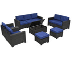 10-Piece Outdoor Patio Furniture Set with Cushions – Modern Garden & Backyard Seating Collection
