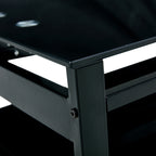 Modern Glass Lift-Top Coffee Table – 2-Layer Black Tempered Glass, Simple Contemporary Design