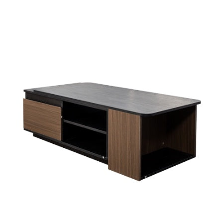 Extendable Wooden Coffee Table with Adjustable Length & 2 Storage Drawers – Large Rectangular Living Room Center Table