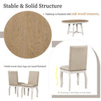 5-piece Farmhouse Wooden Dining Table Set