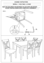 7-Piece Dining Set with Table & 6 Chairs – Espresso Finish, Cushioned Seats & X-Back Design