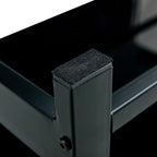 Modern Glass Lift-Top Coffee Table – 2-Layer Black Tempered Glass, Simple Contemporary Design