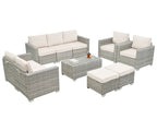 10-Piece Outdoor Patio Furniture Set with Cushions – Modern Garden & Backyard Seating Collection