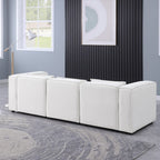 Beige Chenille Fabric Modular Sofa – Soft Seat & Backrest, Knock-Down Design for Easy Assembly