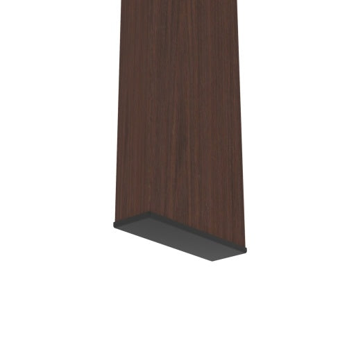 Rectangular Walnut Glass Coffee Table – Clear Tempered Glass Modern Side & Center Table for Living Room