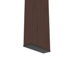 Rectangular Walnut Glass Coffee Table – Clear Tempered Glass Modern Side & Center Table for Living Room