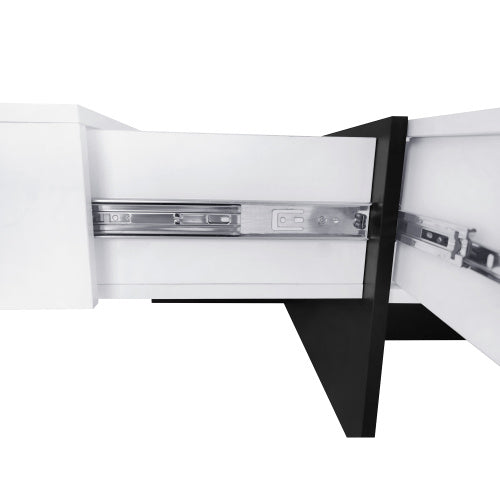 Modern Coffee Table with 4 Hidden Storage Compartments – Unique Design Living Room Furniture