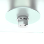 Rectangular Walnut Glass Coffee Table – Clear Tempered Glass Modern Side & Center Table for Living Room