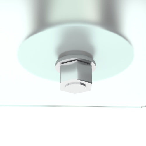 Rectangular Walnut Glass Coffee Table – Clear Tempered Glass Modern Side & Center Table for Living Room