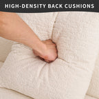 Grey Chenille Fabric Sectional Sofa with Chaise & 3-Seater – Full Sponge Cushion, 4 Pillows, Modern Living Room Apartment Sofa